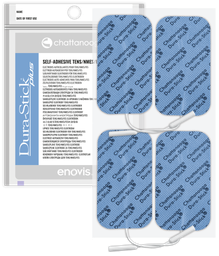 [CH42199] TEXTILNÍ KABEL DURA-STICK Elektrody (4) CHATTANOOGA (9 cm, 4 jednotky, Obdélník)
