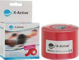[KT67011RD] Nastro kinesiologico K-ACTIVE SPORT 5m Scatola individuale (Rosso)