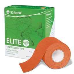 [KT68076OR] Fita Cinesiológica K-ACTIVE ELITE 5m Caixa com 6 rolos (Laranja)