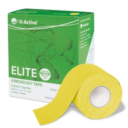 [KT68086YL] Fita Cinesiológica K-ACTIVE ELITE 5m Caixa com 6 rolos (Amarelo)