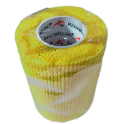 [RMV0213YL16] Cohesive Elastic Bandage COHESIVE TAPE REHABMEDIC (TEAM PACK) (Yellow, 7.5cm, 16 units)