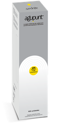 [A1048PT] APS SAFETY TUBE Nadel mit Führung (100) AGUPUNT (Gelb, 100mm, 0,35 mm)