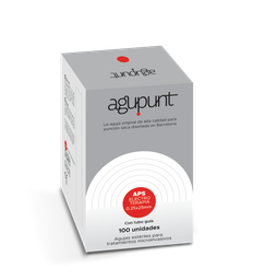 [A1016ET] Aiguilles d'électrothérapie APS avec guide (100) AGUPUNT (Rouge, 25mm, 0,25 mm)